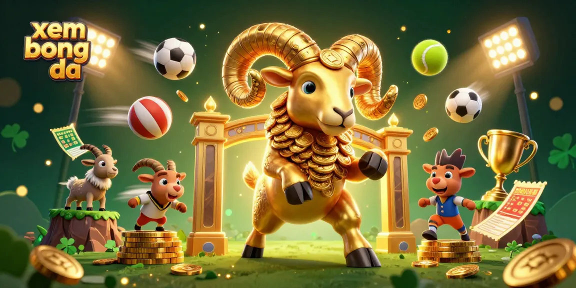 Experience xem bong da with a vibrant 3D illustration showcasing sports elements and dynamic action.