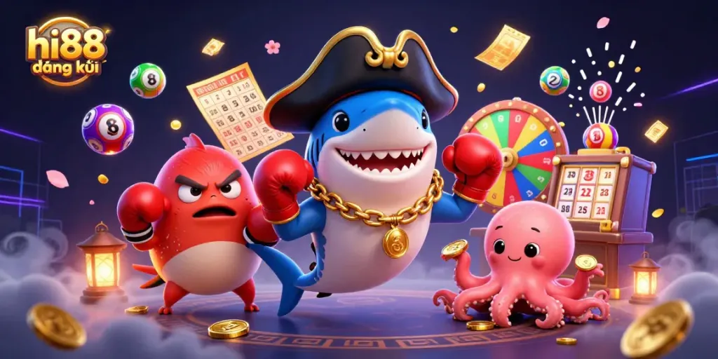 Experience exciting gameplay with hi88 đăng ký through a vibrant 3D illustration showcasing thrilling casino elements.