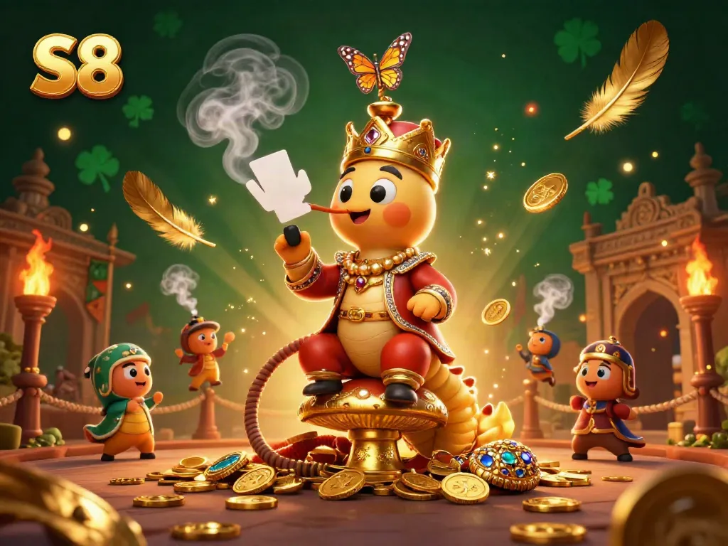 Experience the thrill of S8 with a captivating online casino illustration featuring a unique caterpillar character.