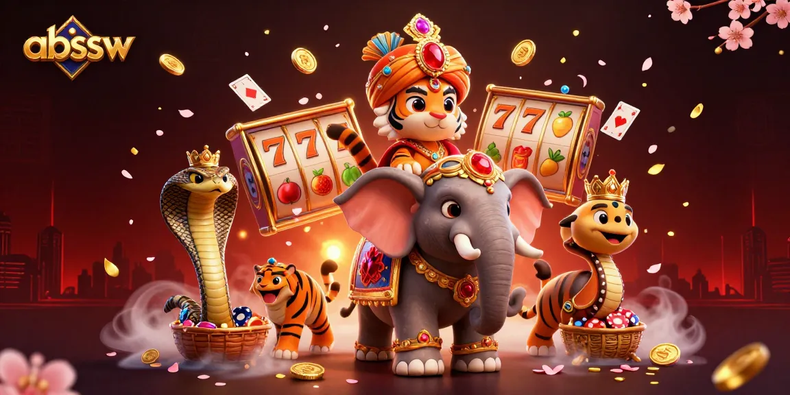 Win big with abssw at a vibrant online casino featuring a dynamic 3D scene.