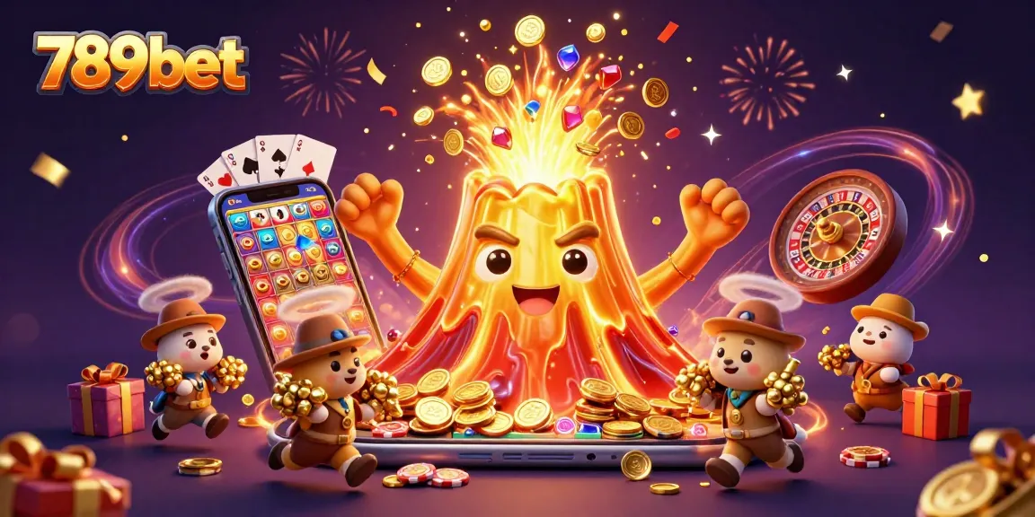Engage with exciting 789bet slots as the golden volcano erupts coins and treasures!