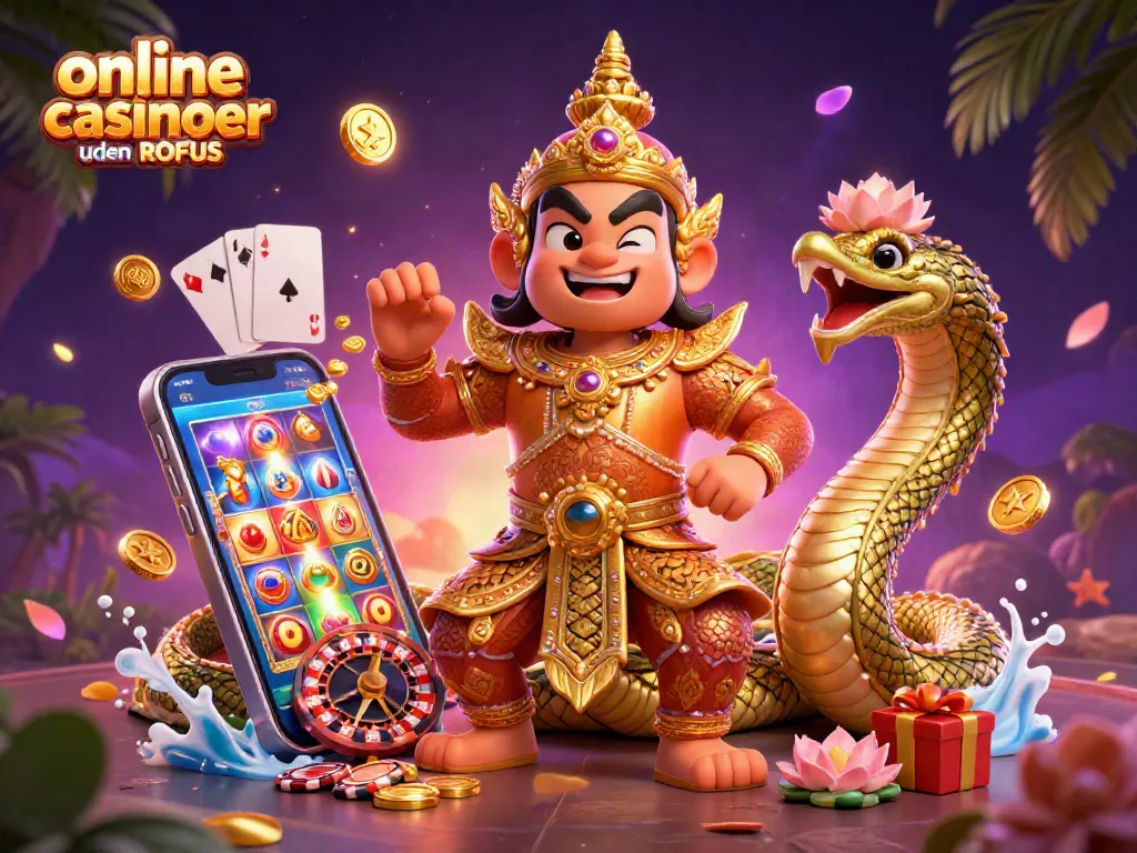Engage with online casinoer uden ROFUS through vibrant 3D Guardian-themed illustration featuring gaming elements.