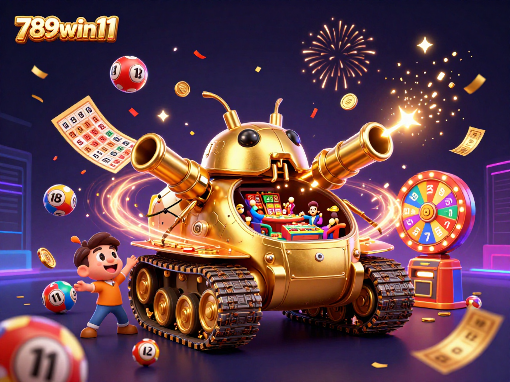 Experience thrilling gameplay at 789win11 with vibrant casino-themed 3D visuals and engaging winning elements.