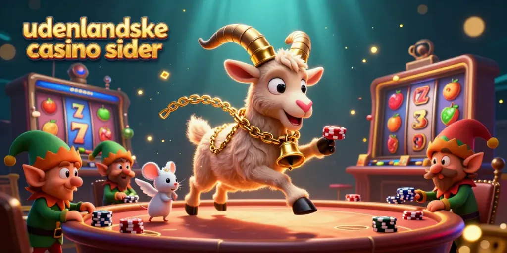 Experience the excitement of udenlandske casino sider with a festive casino scene featuring Krampus, an angel mouse, and mischievous gremlins.