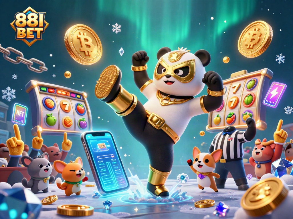 Experience thrilling slots action with 88I BET as panda wrestler and friends light up the scene!