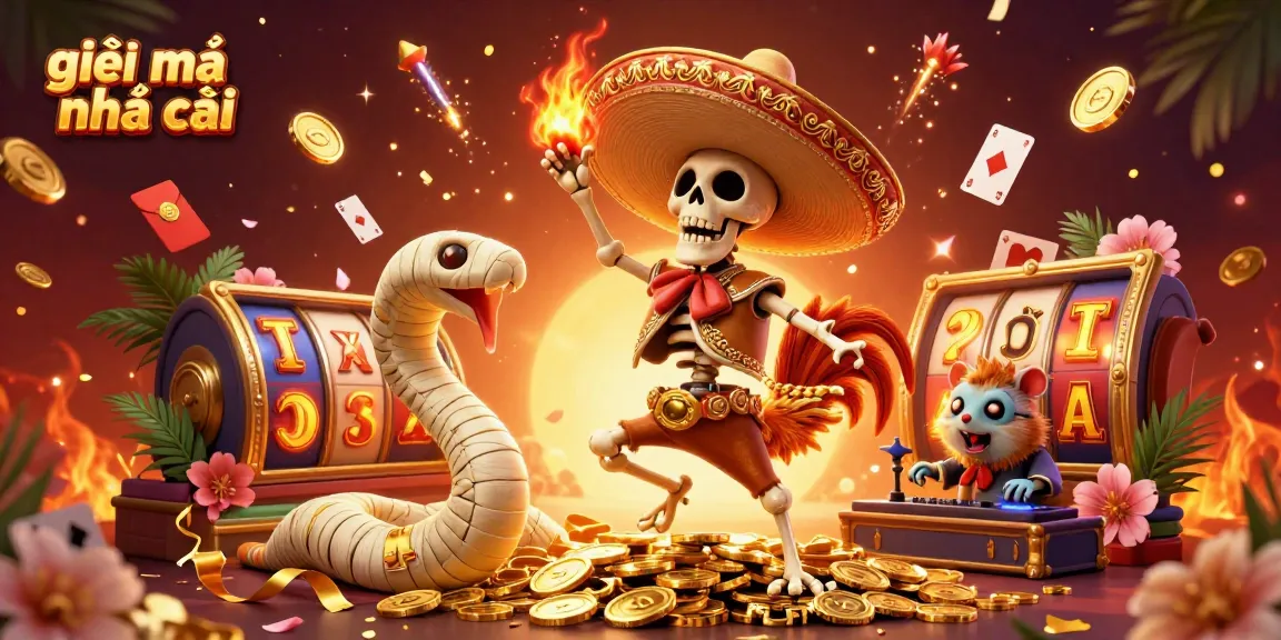 Experience the excitement of giải mã nhà cái with a lively 3D casino scene featuring vibrant characters and dynamic gaming elements.