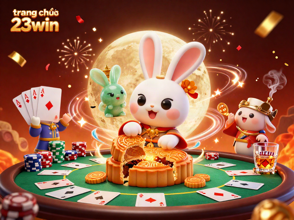 Experience gaming at trang chủ 23win with poker and festive lunar themes in vibrant 3D artistry.