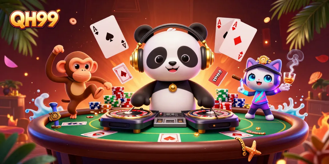 Experience thrilling moments at QH99 with vibrant games and engaging characters in a lively casino setting.