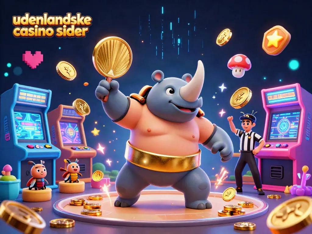 Capture the excitement with udenlandske casino sider featuring a dynamic scene of gaming champions and vibrant casino elements.