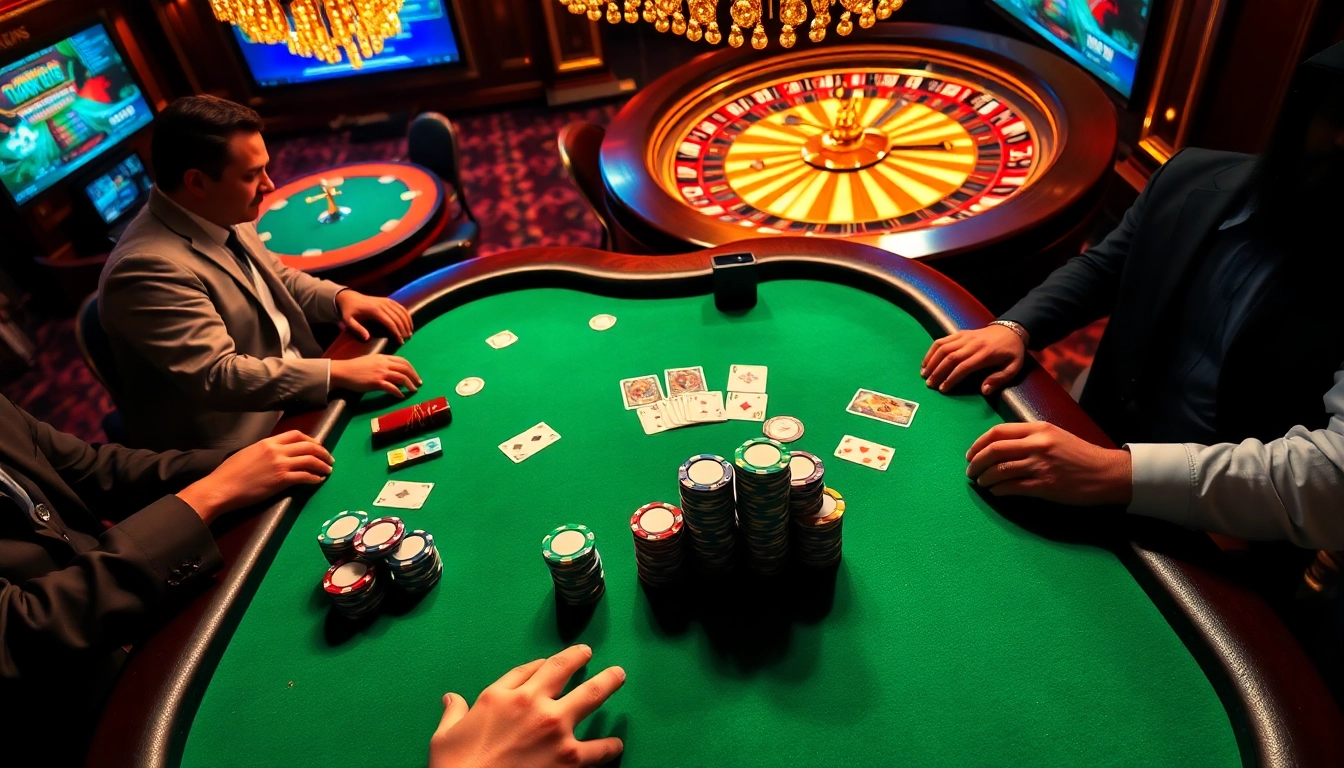 The excitement of poker gameplay at king88.limited featuring vibrant chips and cards.