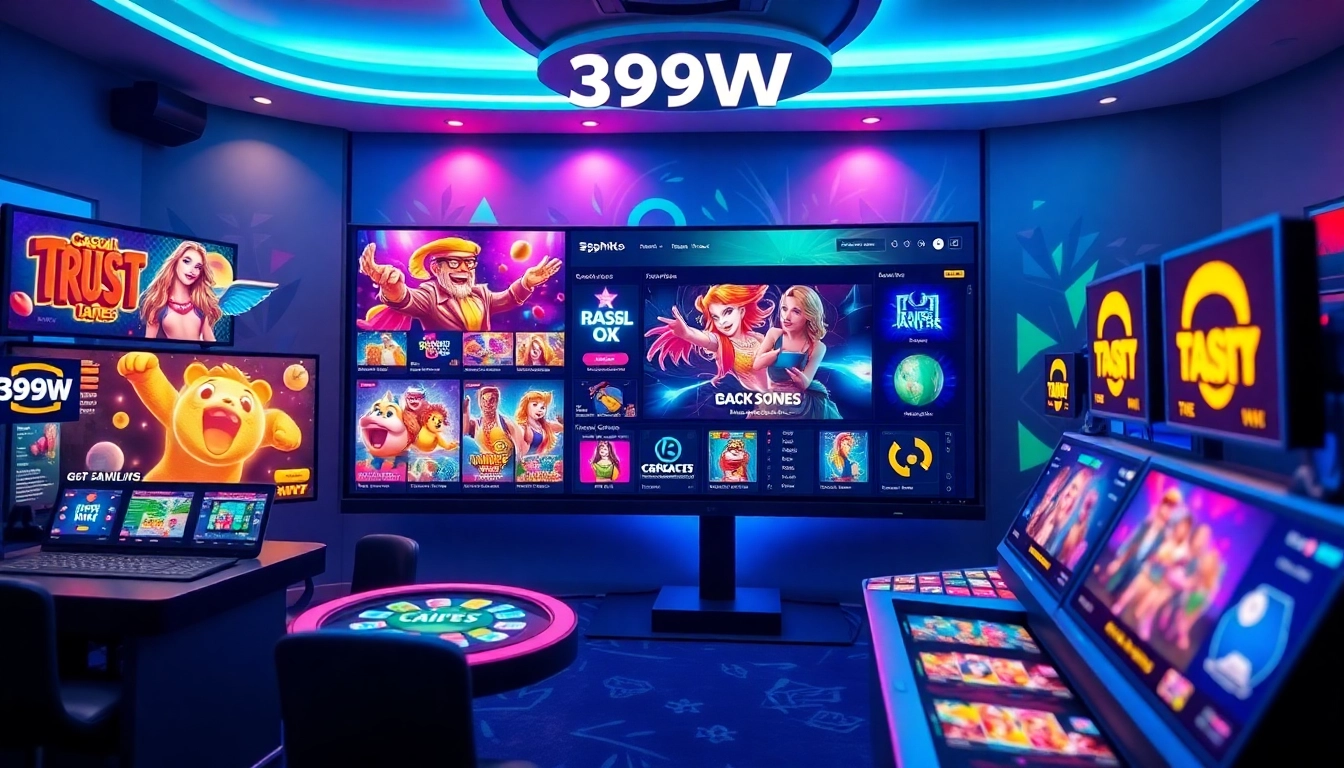 Engaging 399W online betting platform with colorful graphics and user-friendly interface.